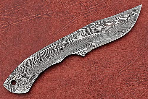 7.75 Inch Damascus Steel Skinning Knife Blade L2396