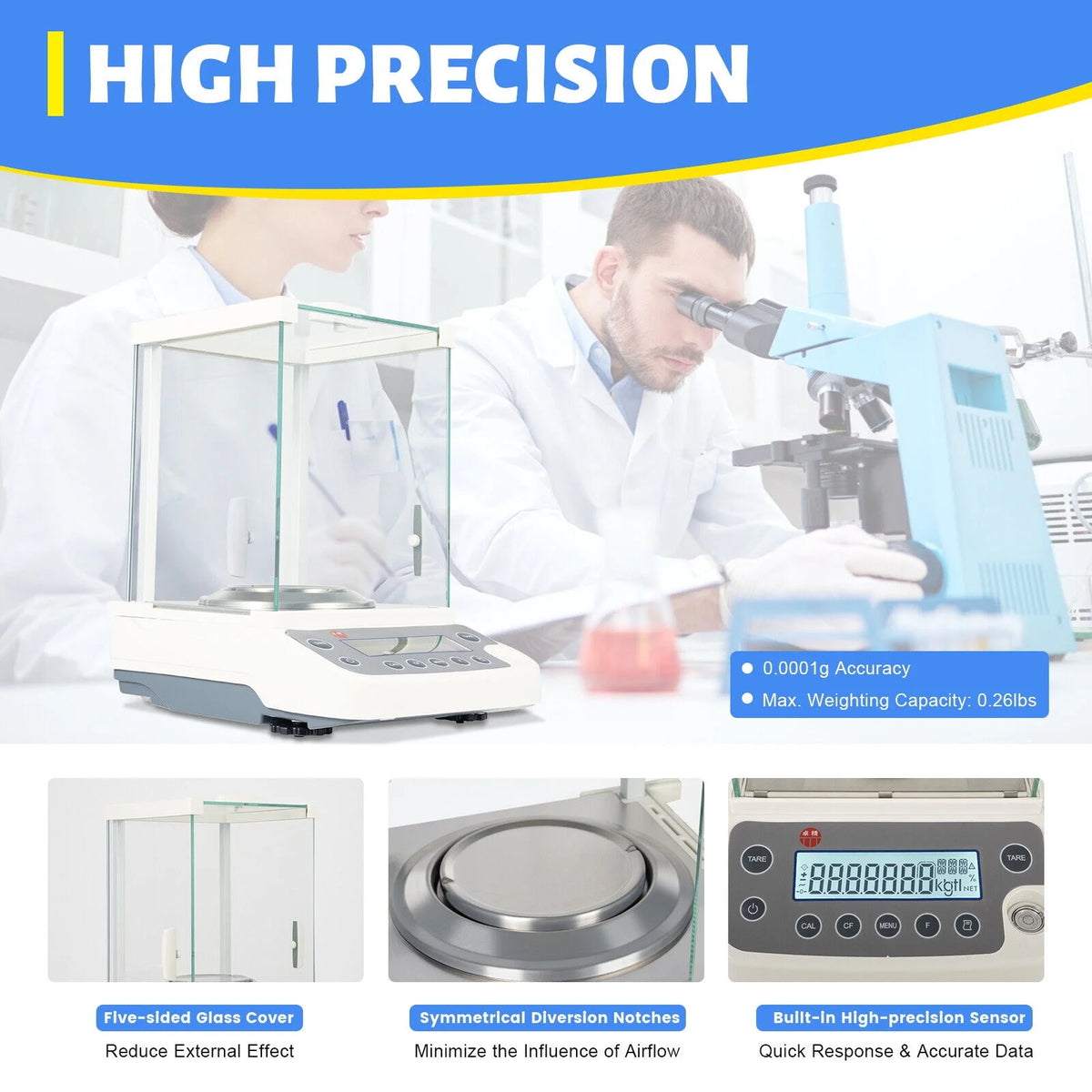 0.1 mg Electronic Analytical Balance T886