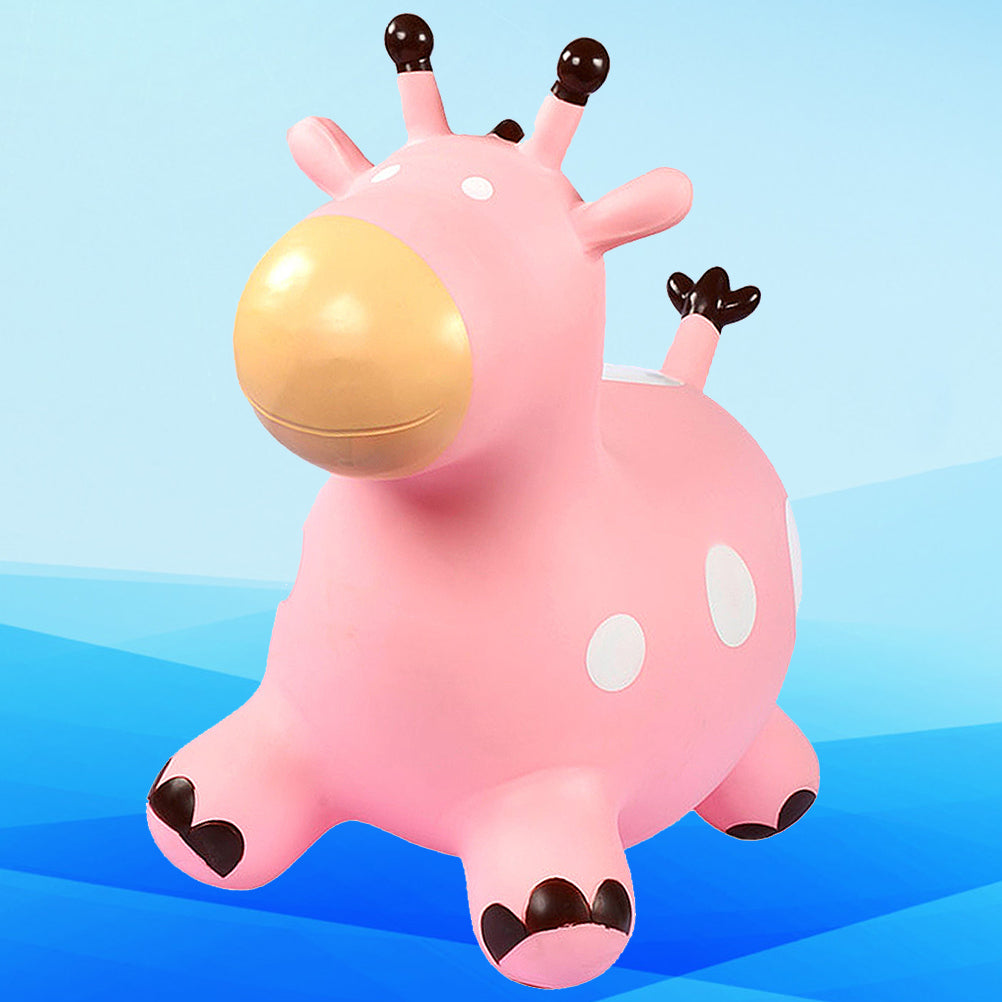 Inflatable Jumping Horse Toy with Air Pump (Pink) Z2628
