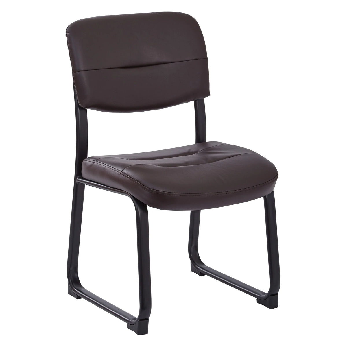 Faux Leather Visitor Chair with Sled Base L20543