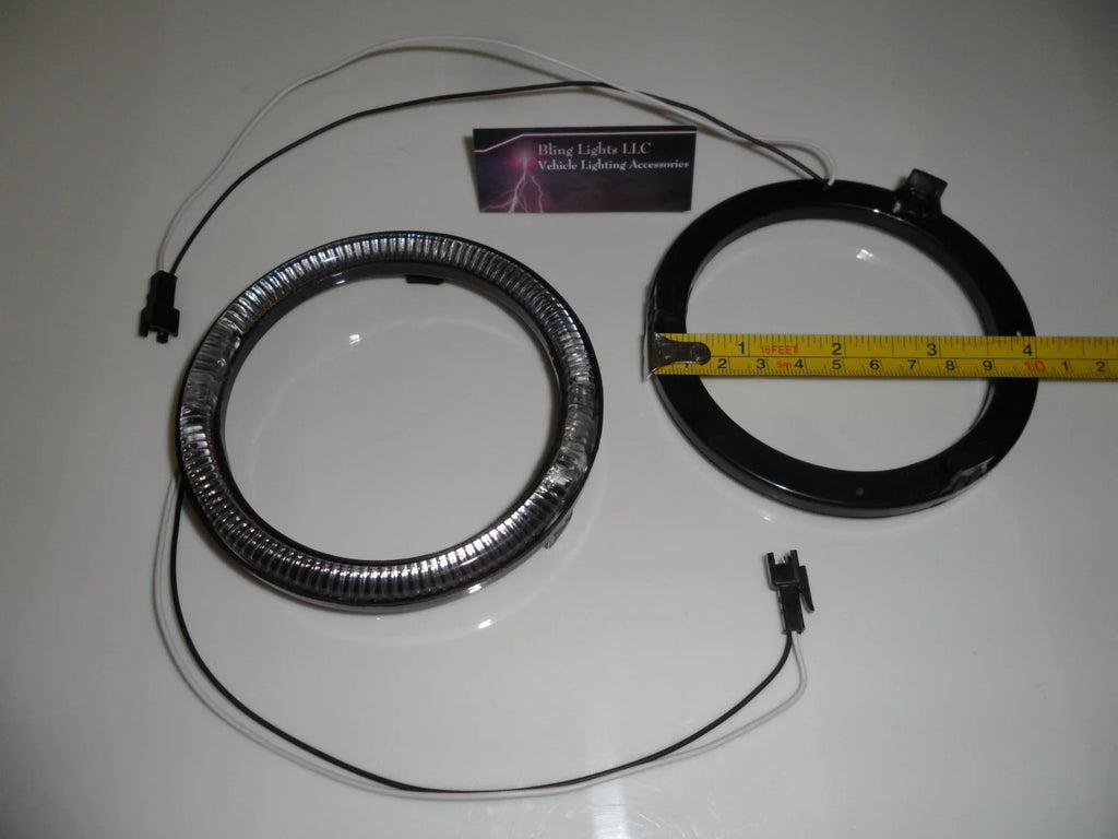 4x Blue LED Angel Eye Headlamp Halo Rings K6053