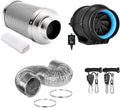 6 Inch 294 CFM Inline Fan with Carbon Filter and Ducting E8021