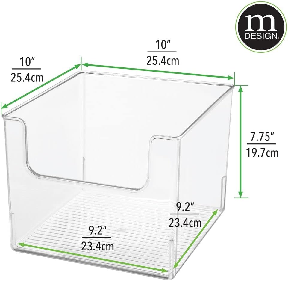Clear Plastic Storage Organizer Bin 8 Pack Y53949