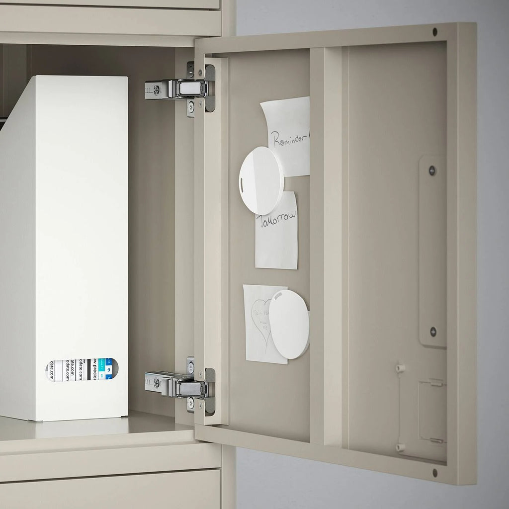 Beige High Cabinet with Drawer and Doors L86733