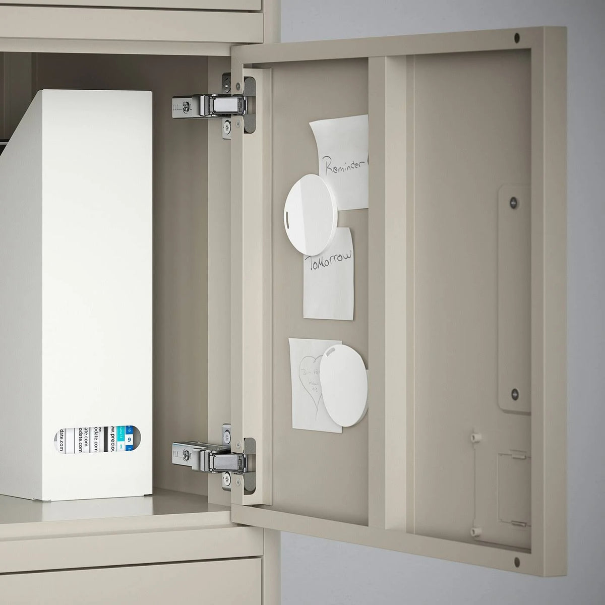 Beige High Cabinet with Drawer and Doors L86733
