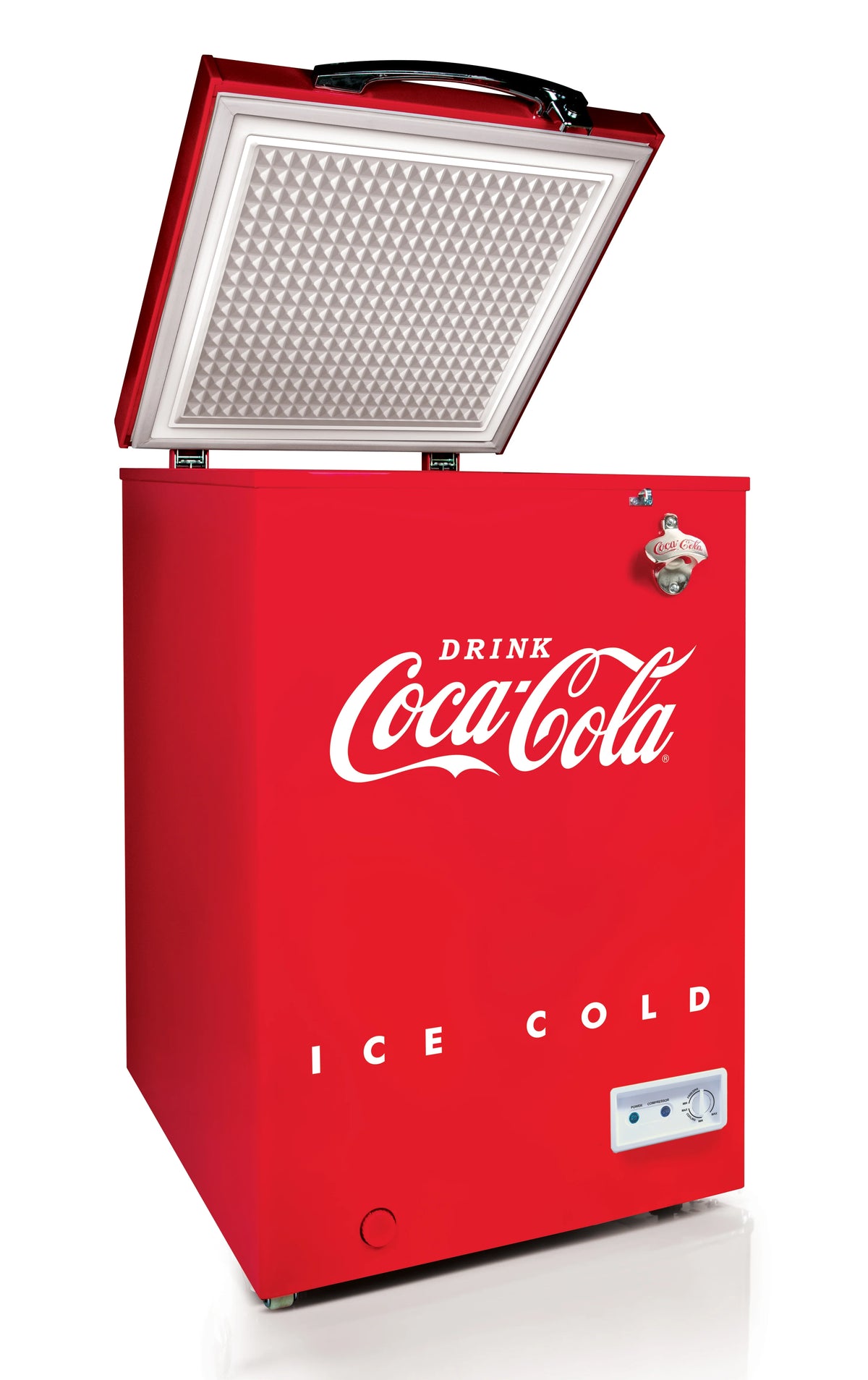 Red 3.5 Cu.Ft. Refrigerator & Chest Freezer F839