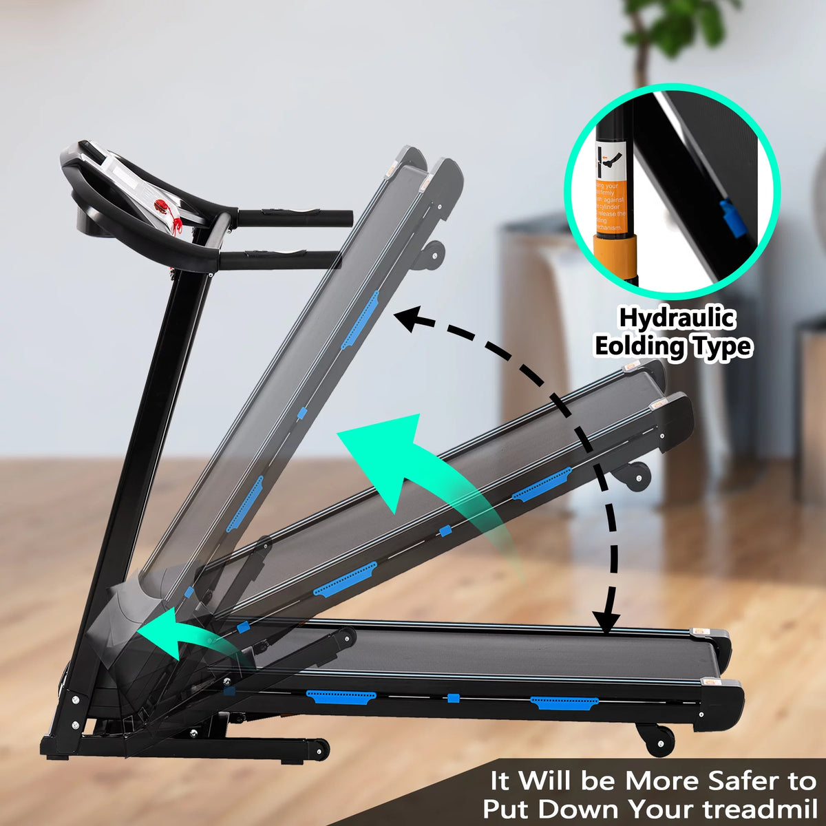 3.5HP Folding Electric Treadmill with Auto Incline R227
