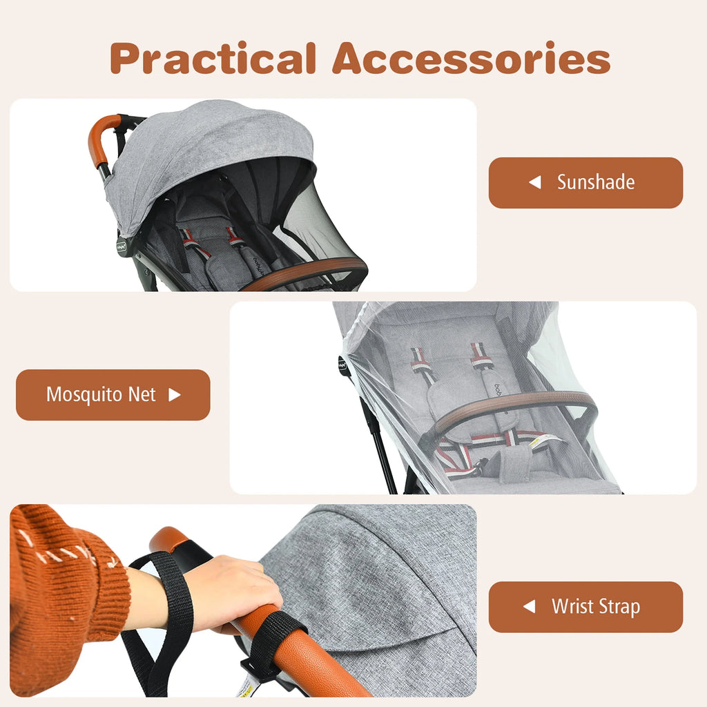 Lightweight Aluminium Baby Stroller with Net J769102