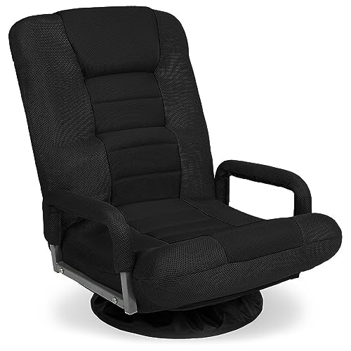 Swivel Gaming Chair 360 Degree Foldable Black/Blue D724