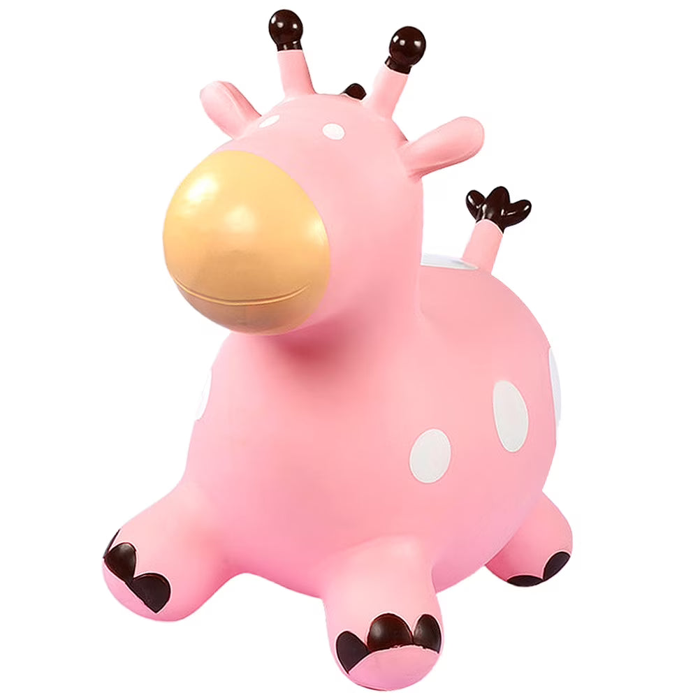 Inflatable Jumping Horse Toy with Air Pump (Pink) Z2628