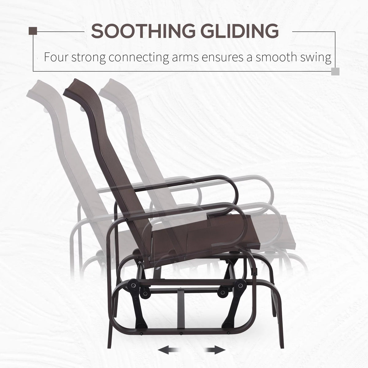 Brown Wooden Legs Glider Rocking Chair E956