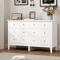 White 6 Drawer Wood Dresser R649