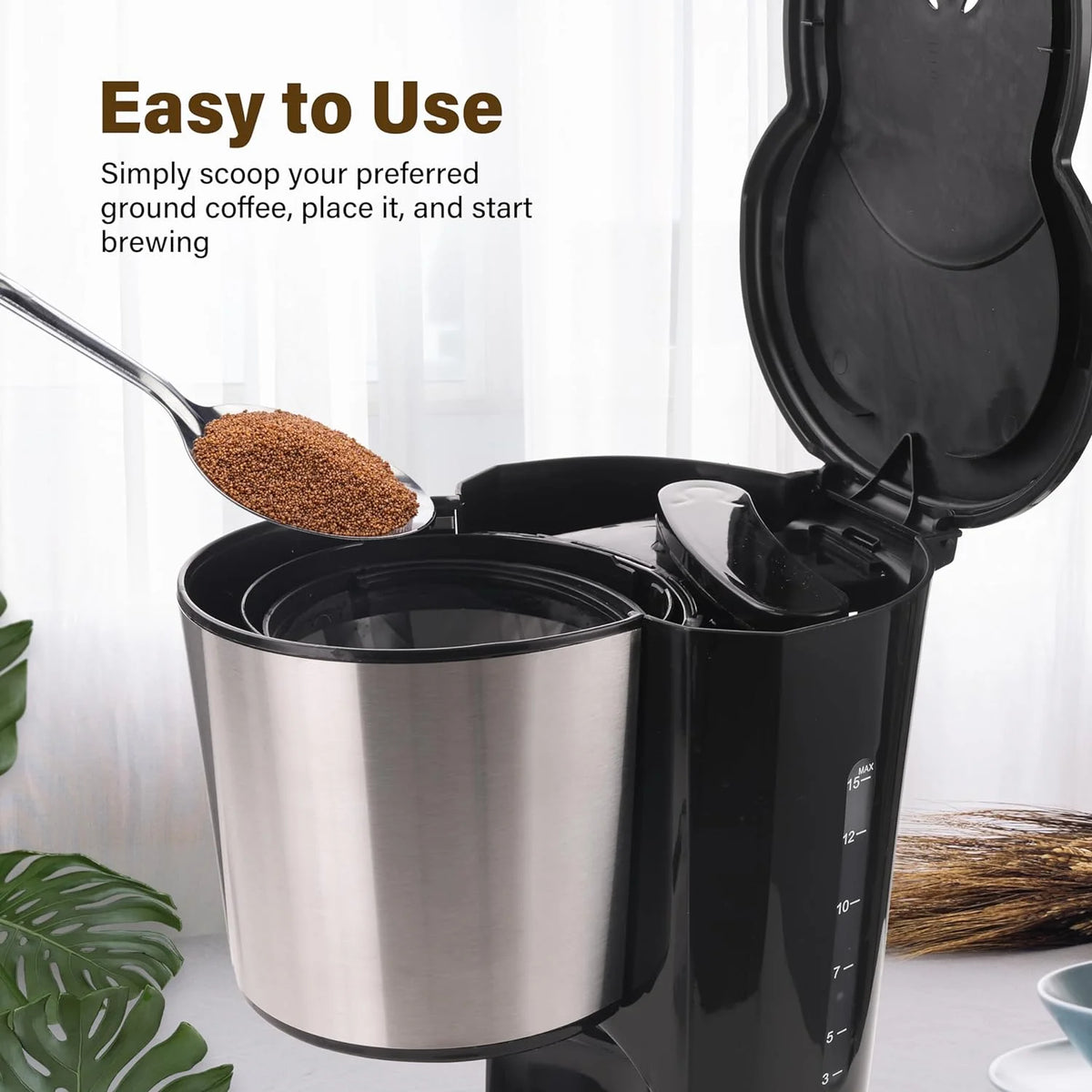 12 Cup Stainless Steel Drip Coffee Maker W590742