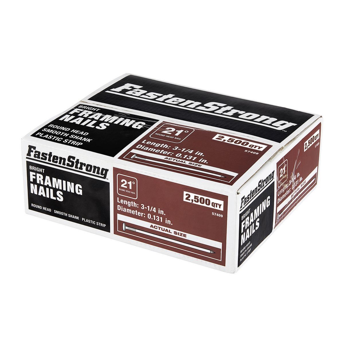 Bright Coated Framing Nails 2500 Pack Y1996