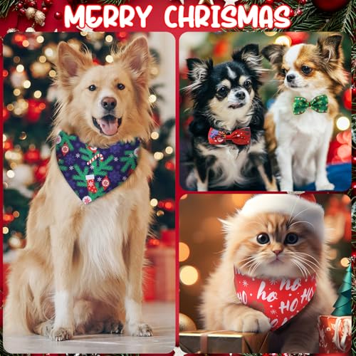 60 Pieces Christmas Dog Bandanas Y33343