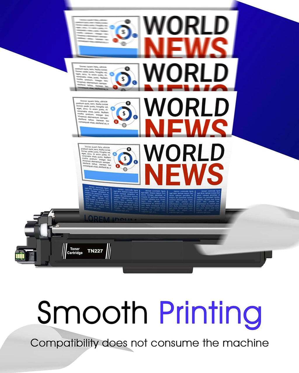 Compatible Toner Cartridge Replacement 4 Pack T53969