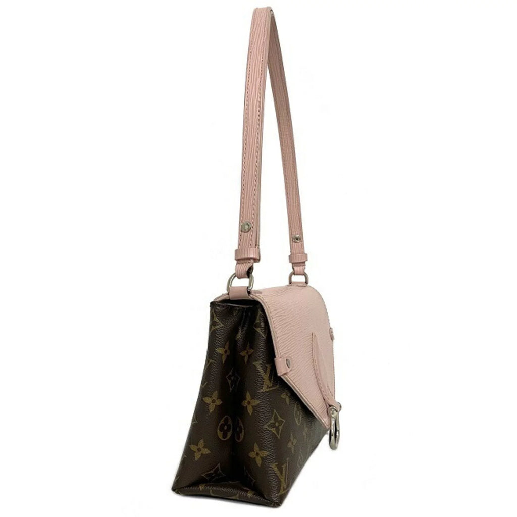 Pink Brown Monogram Leather Handbag S25064