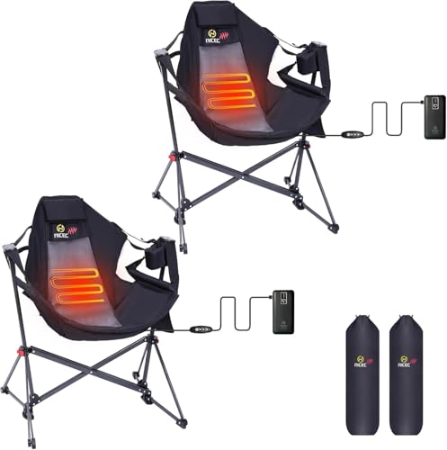 Heated Camping Chair with Cup Holder and Side Pocket X9811