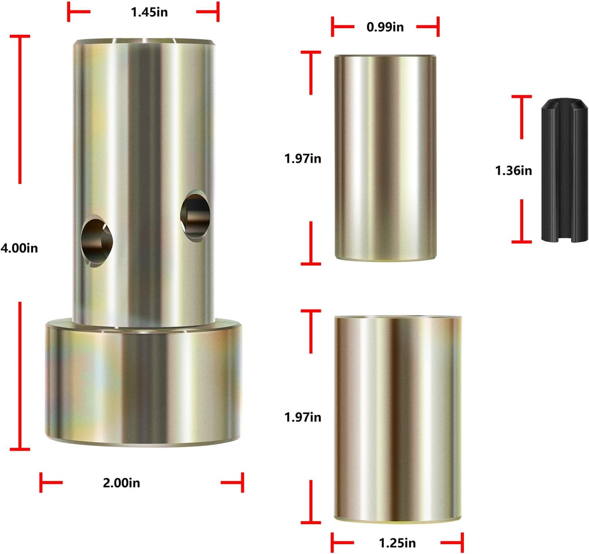4 Pairs Cat 1 Quick Hitch Adapter Bushing Kit Z510