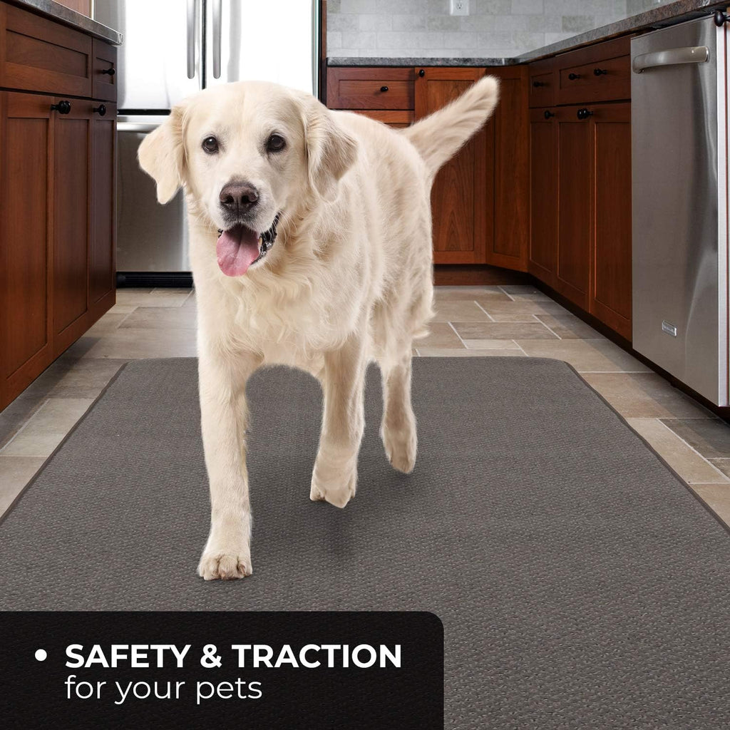 Skid-Resistant Carpet Runner Gray 8 Feet X 27 Inches Y230