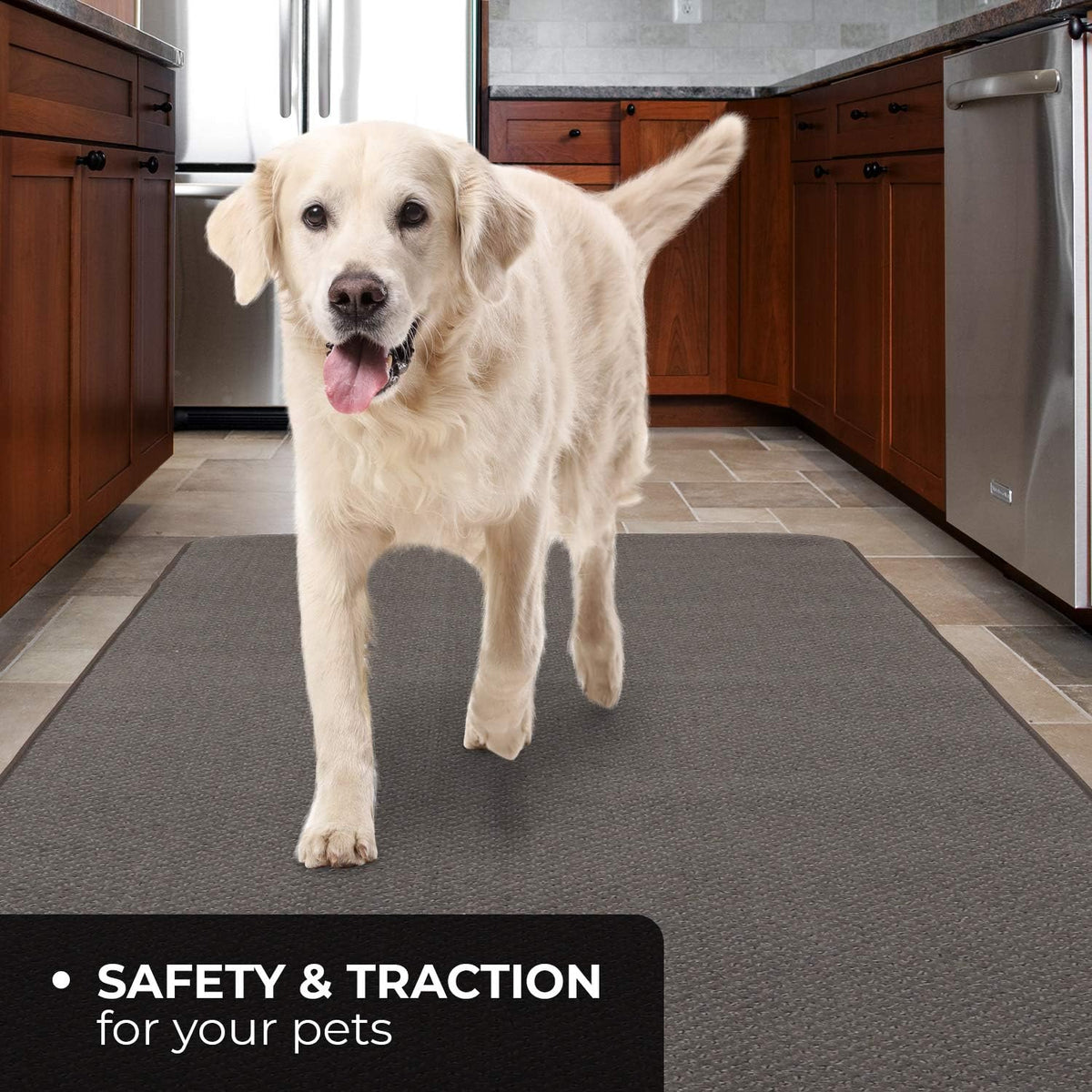 Skid-Resistant Carpet Runner Gray 8 Feet X 27 Inches Y230