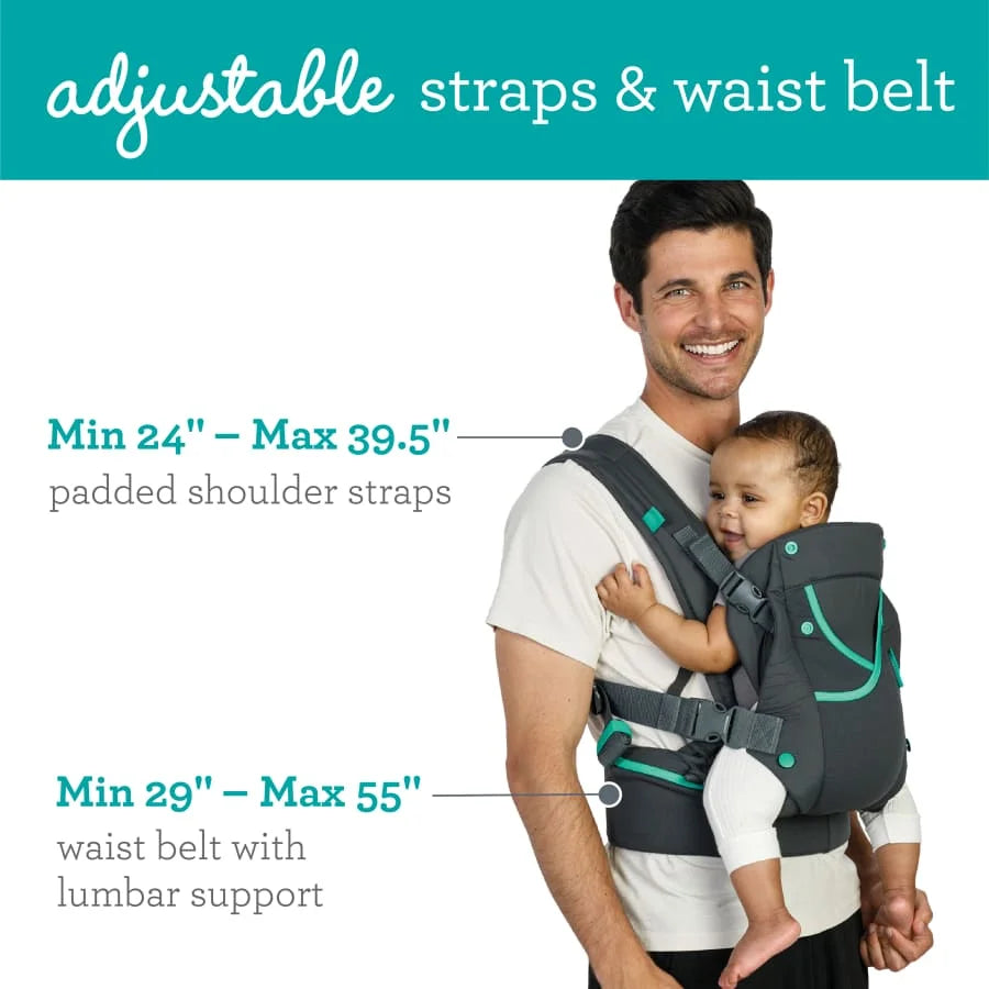 Gray Multi-Pocket Baby Carrier A544