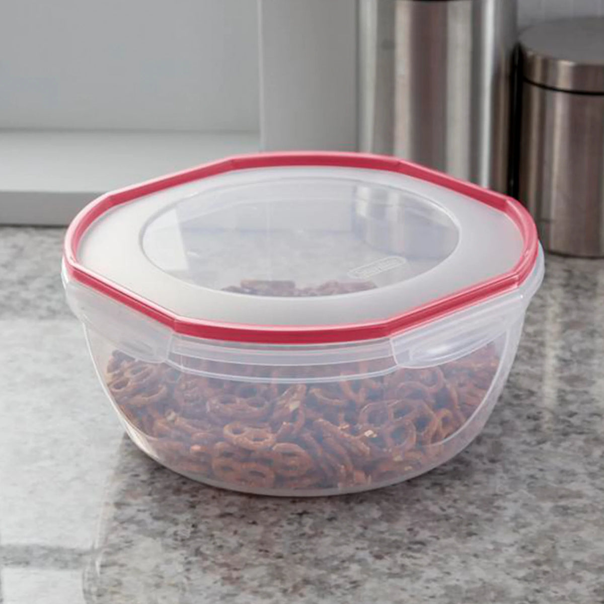 8.10 Quart Plastic Food Storage Bowl Container, 2 Pack T86374