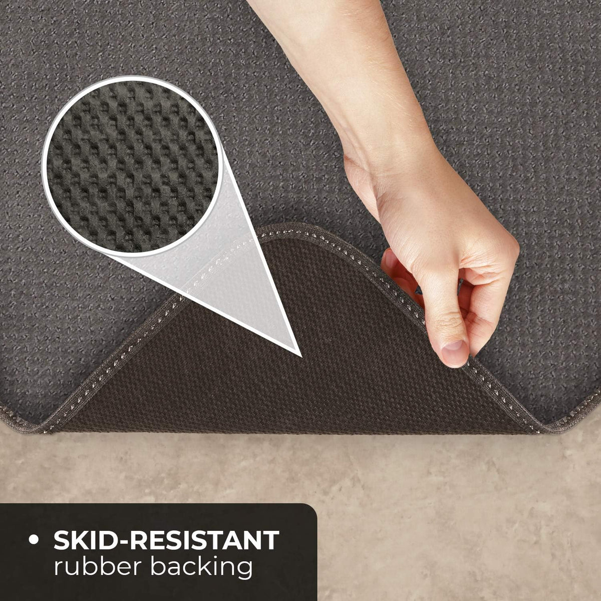 Skid-Resistant Carpet Runner Gray 8 Feet X 27 Inches Y230