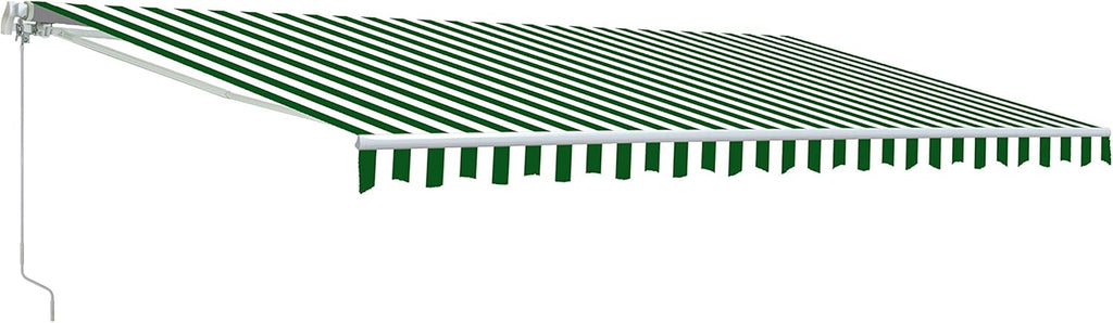 Red/White Stripe Retractable Motorized Patio Awning, 20' x 10' X2369