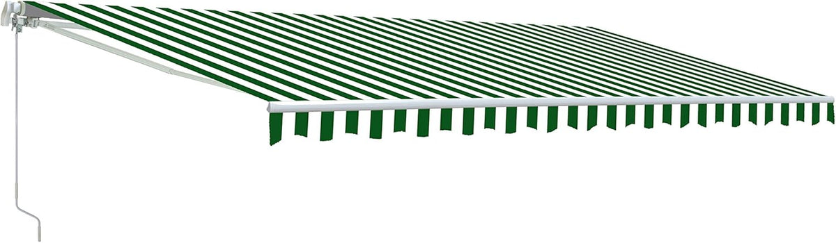 Red/White Stripe Retractable Motorized Patio Awning, 20' x 10' X2369