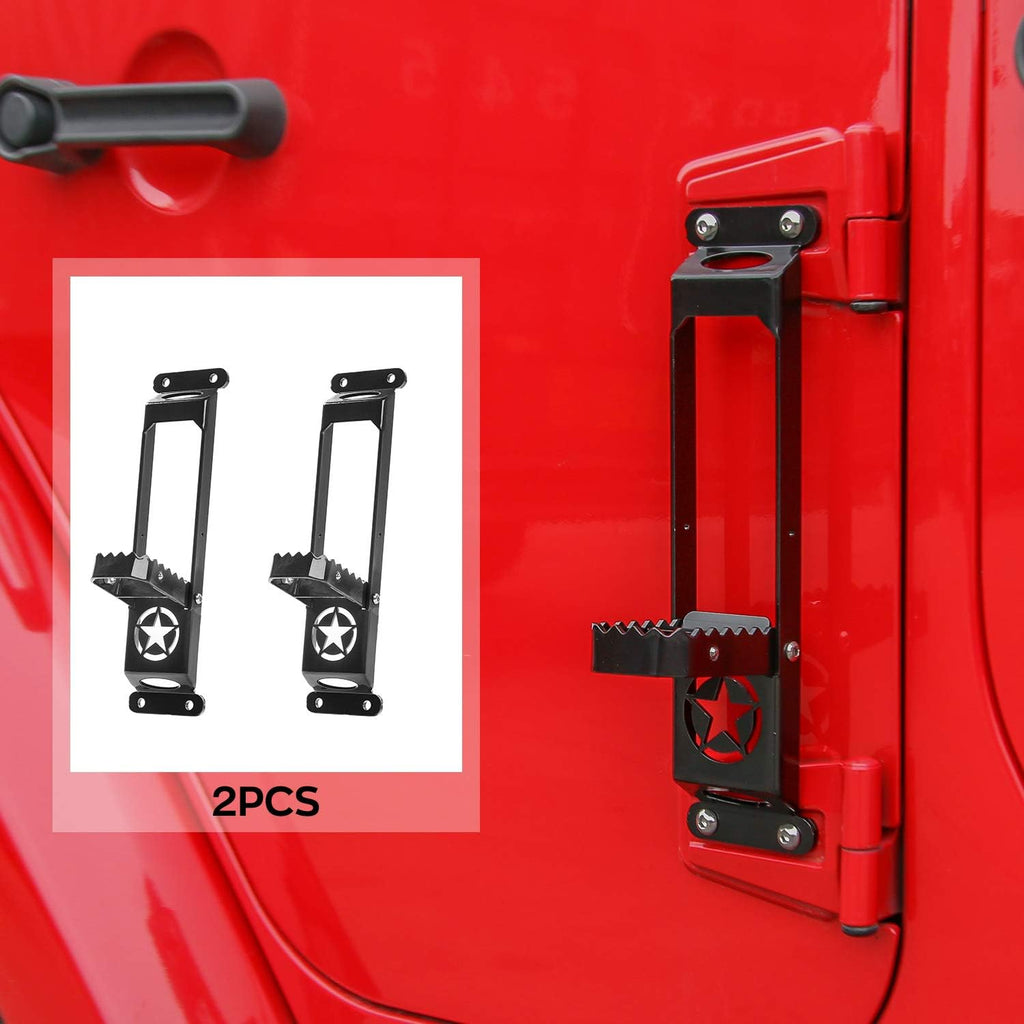 Red Pack of 2 Metal Folding Door Hinge Step Foot Peg O8470