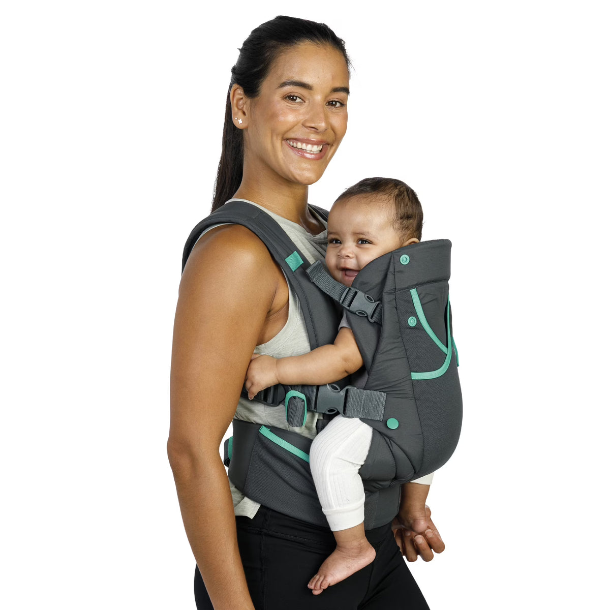 Gray Multi-Pocket Baby Carrier A544