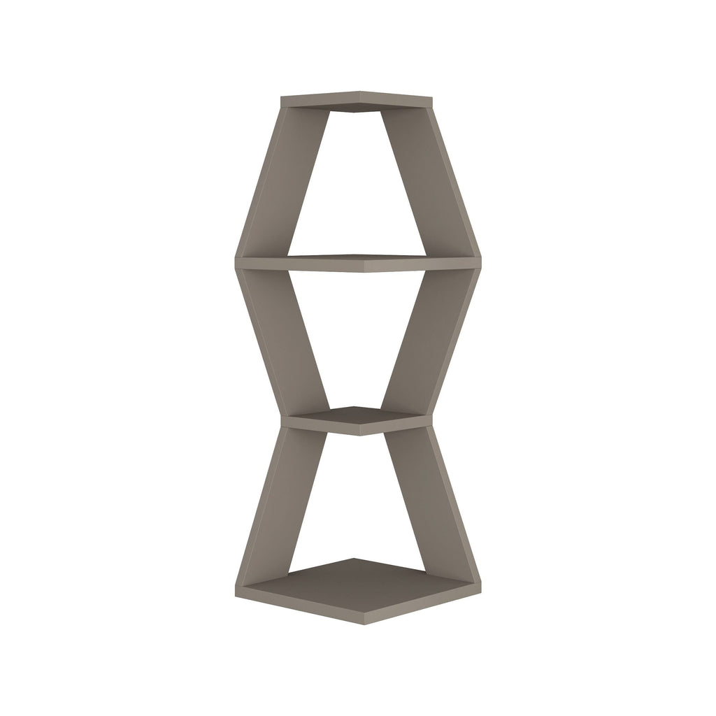 Modern Corner Wall Shelf Light Mocha D82917