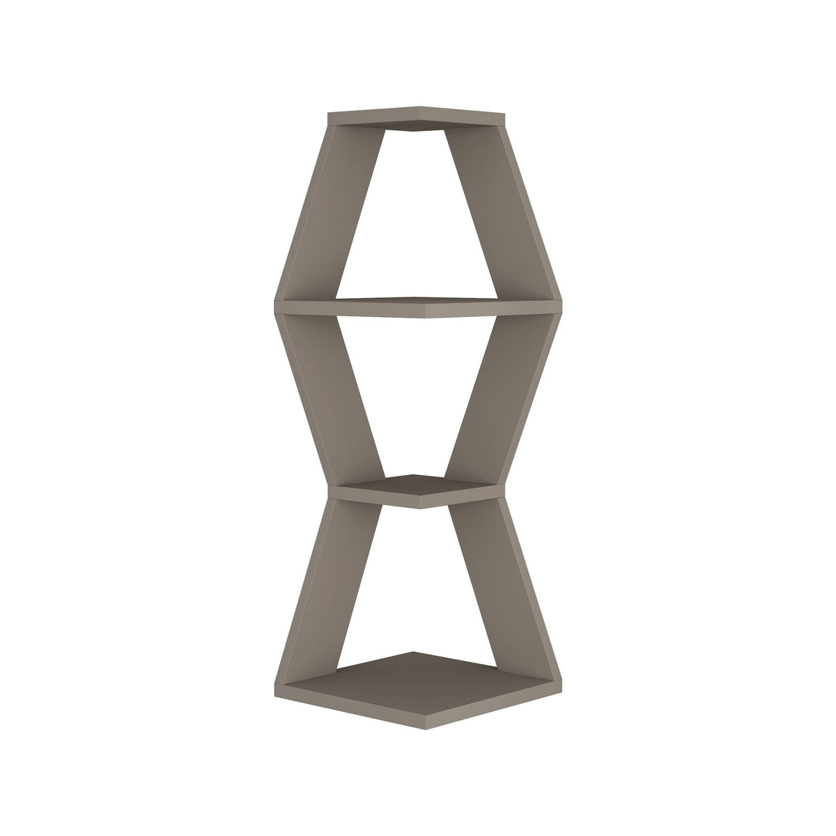 Modern Corner Wall Shelf Light Mocha D82917