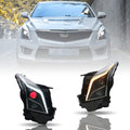 LED Headlights Assembly with Red Demon Eyes and Sequential Turn Signal Y144