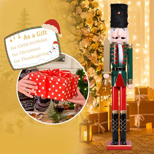 Green Wooden Soldier Nutcracker Figurines, 41.5 B3775