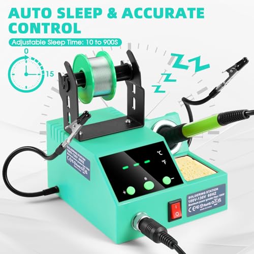 100W Digital Display Soldering Iron Station Kit with 2 Helping Hands L914