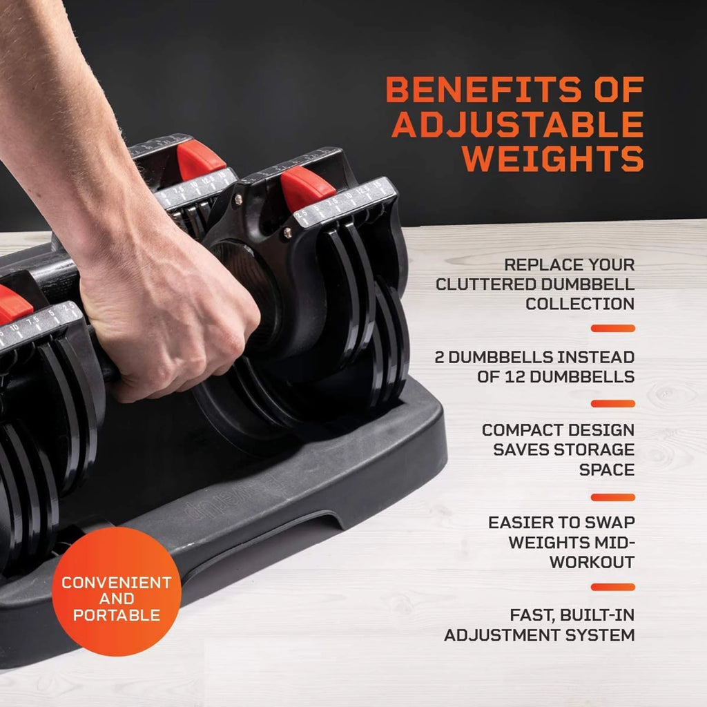 15 Pound Adjustable Dumbbells Set, 2 Pcs X7784