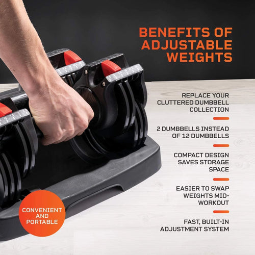 15 Pound Adjustable Dumbbells Set, 2 Pcs X7784