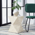 White Square Accent Table M3789