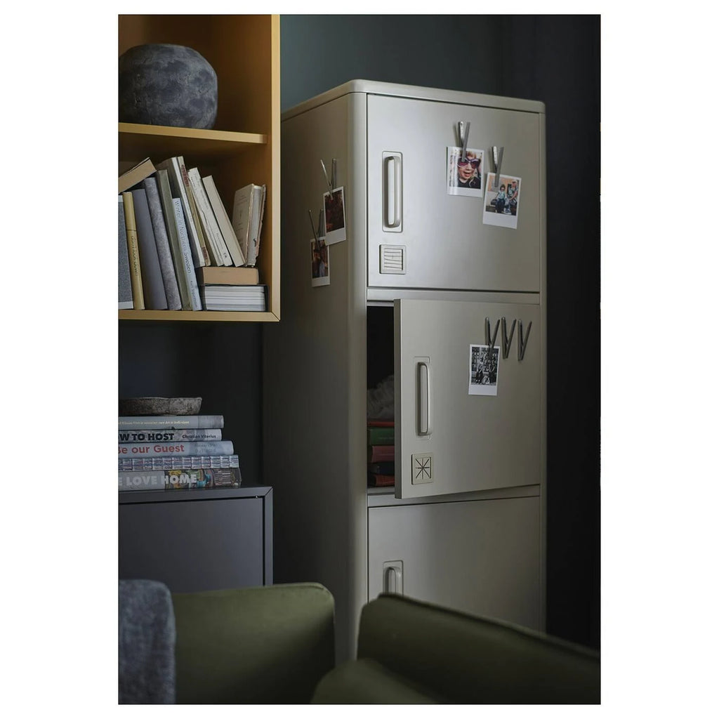 Beige High Cabinet with Drawer and Doors L86733