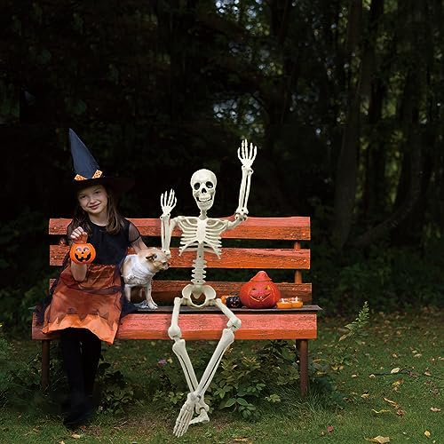 5.9FT Plastic Full Size Human Skeleton with Movable Joints X48046