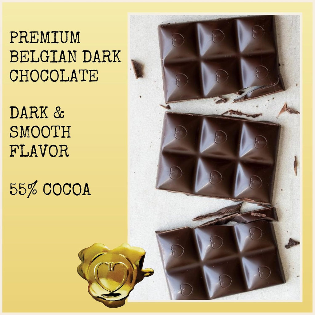 Dark Chocolate Bars 55% Cocoa 3.2oz Bar 12 Pack B9522