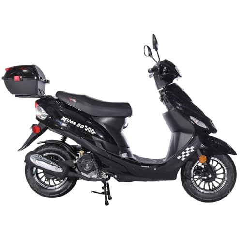 Black 50 Moped with 10" Aluminum Wheels J4380