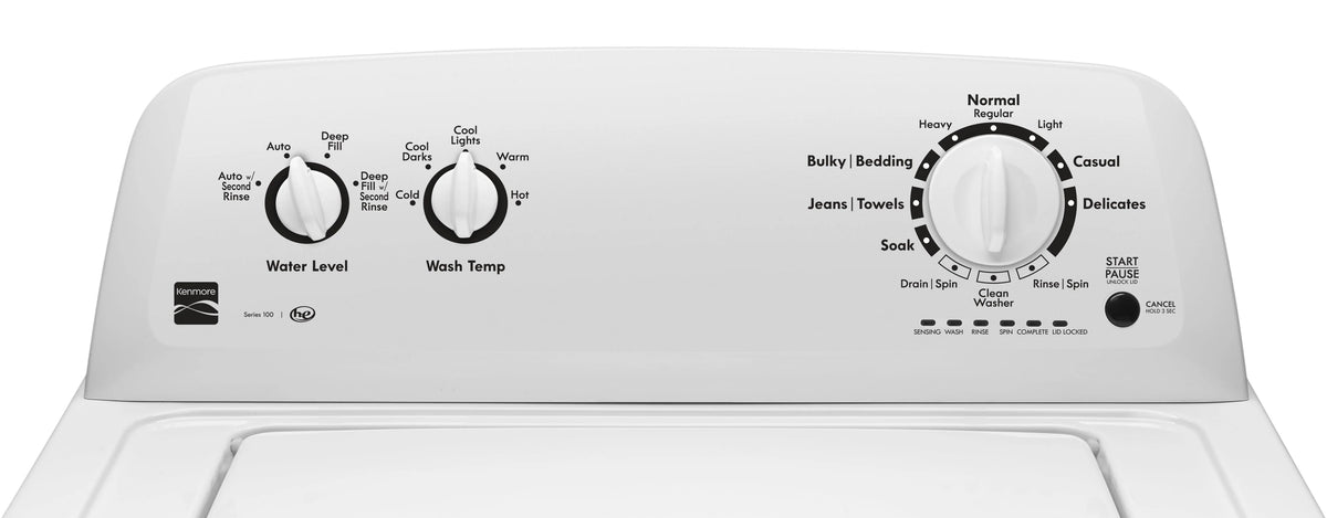 White Top-Load Washer with Dual Action Agitator, 3.5 Cu. ft. Capacity Q27030