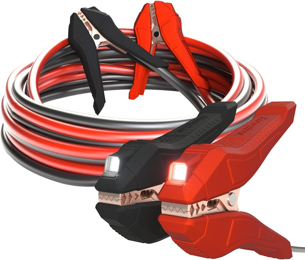 Heavy Duty 25-Feet 2-Gauge Jumper Cables with LED Lights R25418