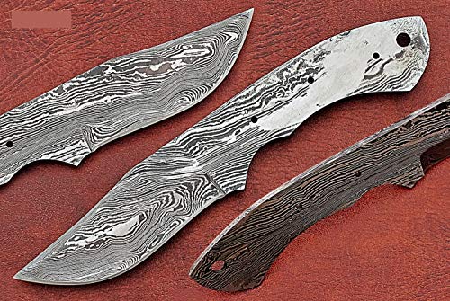 7.75 Inch Damascus Steel Skinning Knife Blade L2396
