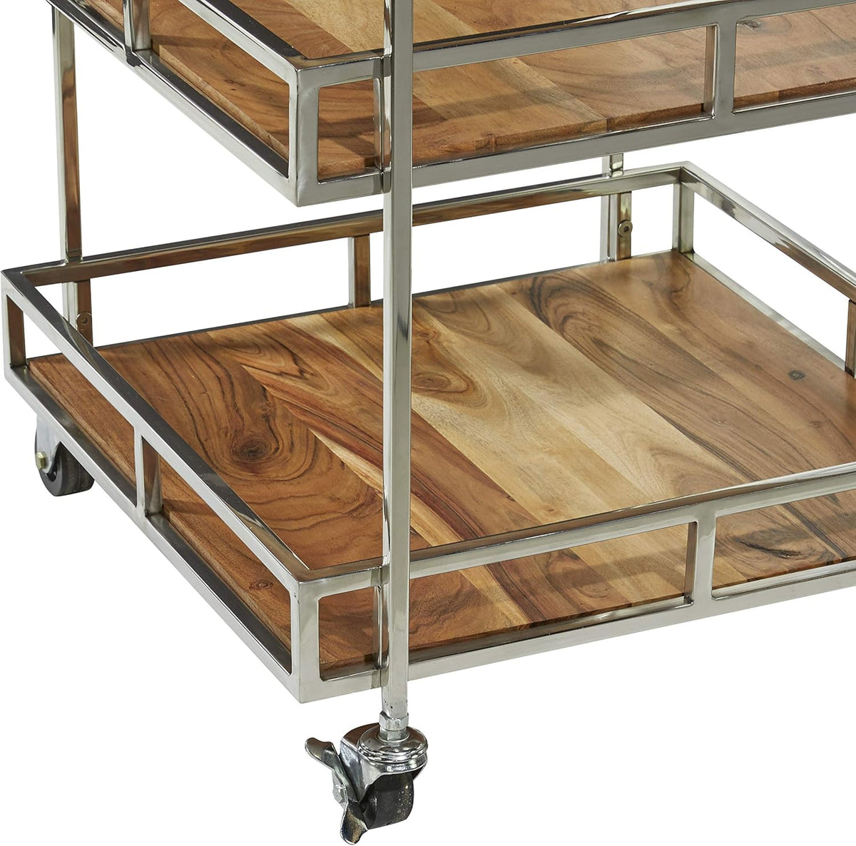 Multi Colored Stainless Steel Bar Cart U745878