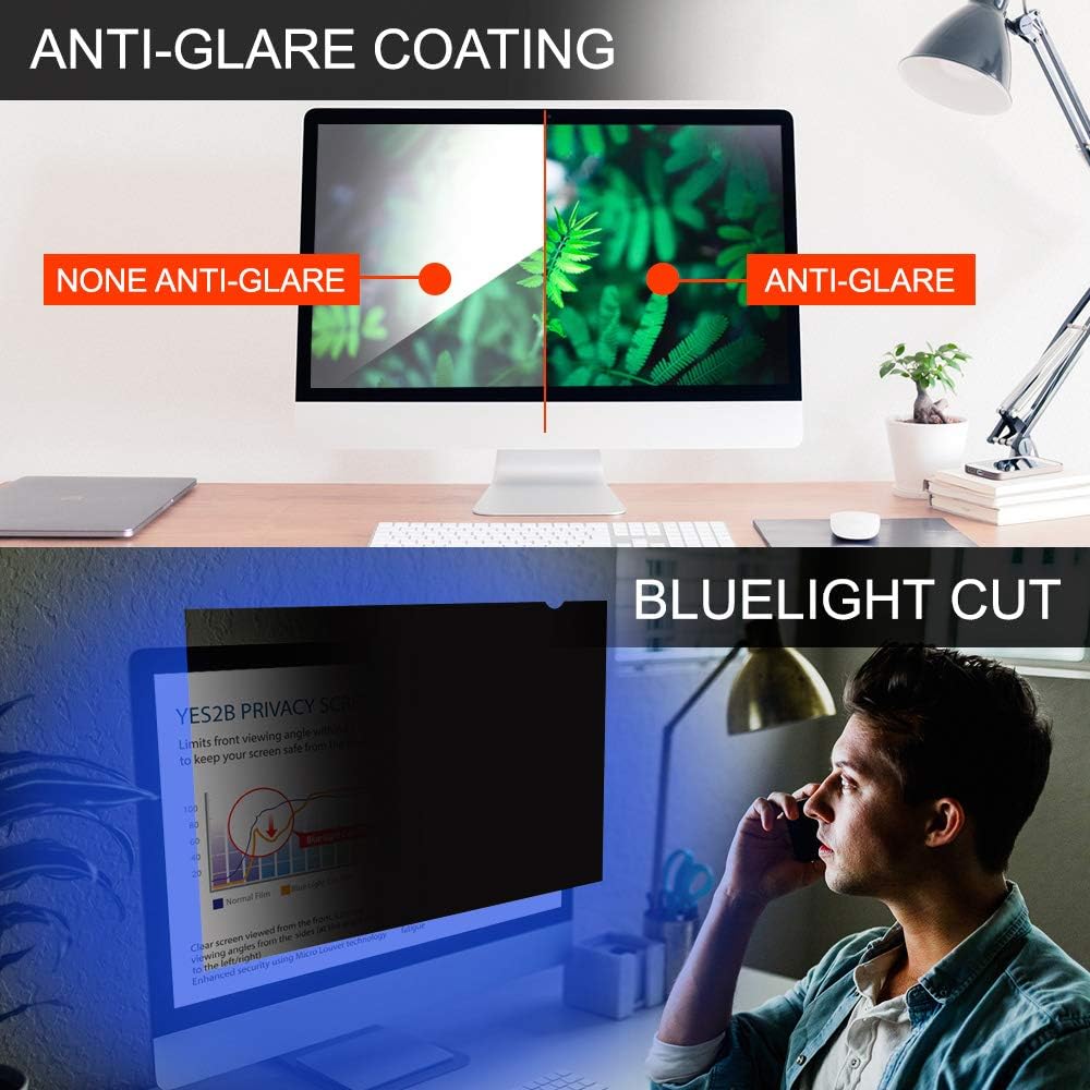 20 Inch Monitor Privacy Screen Filter for 4:3 Widescreen Display, Pack of 2 Y171