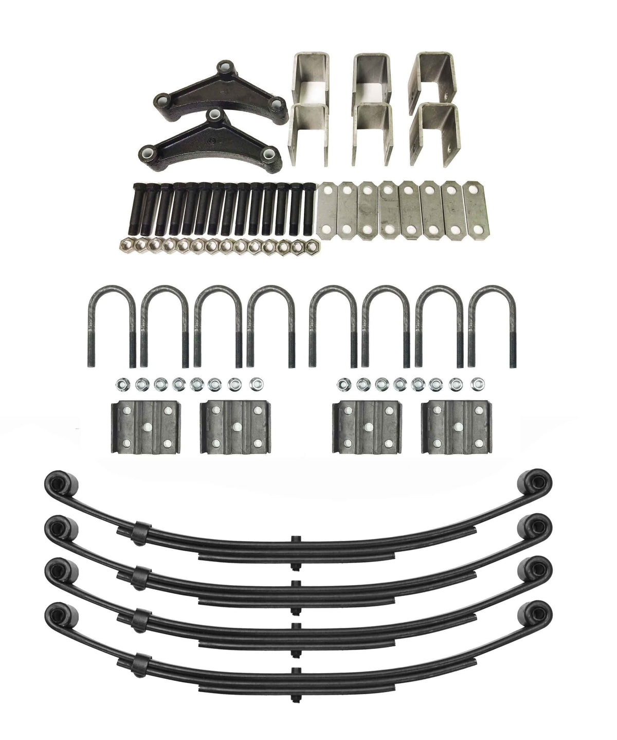 Tandem Trailer Axle Suspension Kit with Springs and U-bolt Hanger Kit B8193